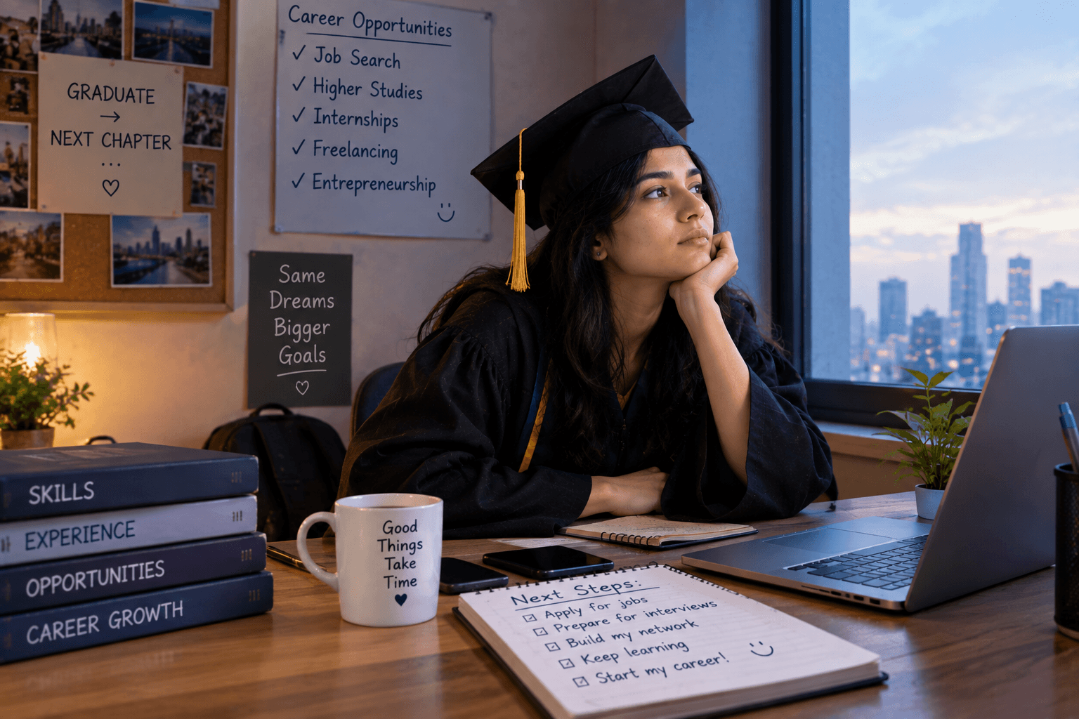 Student thinking about which career path to explore next