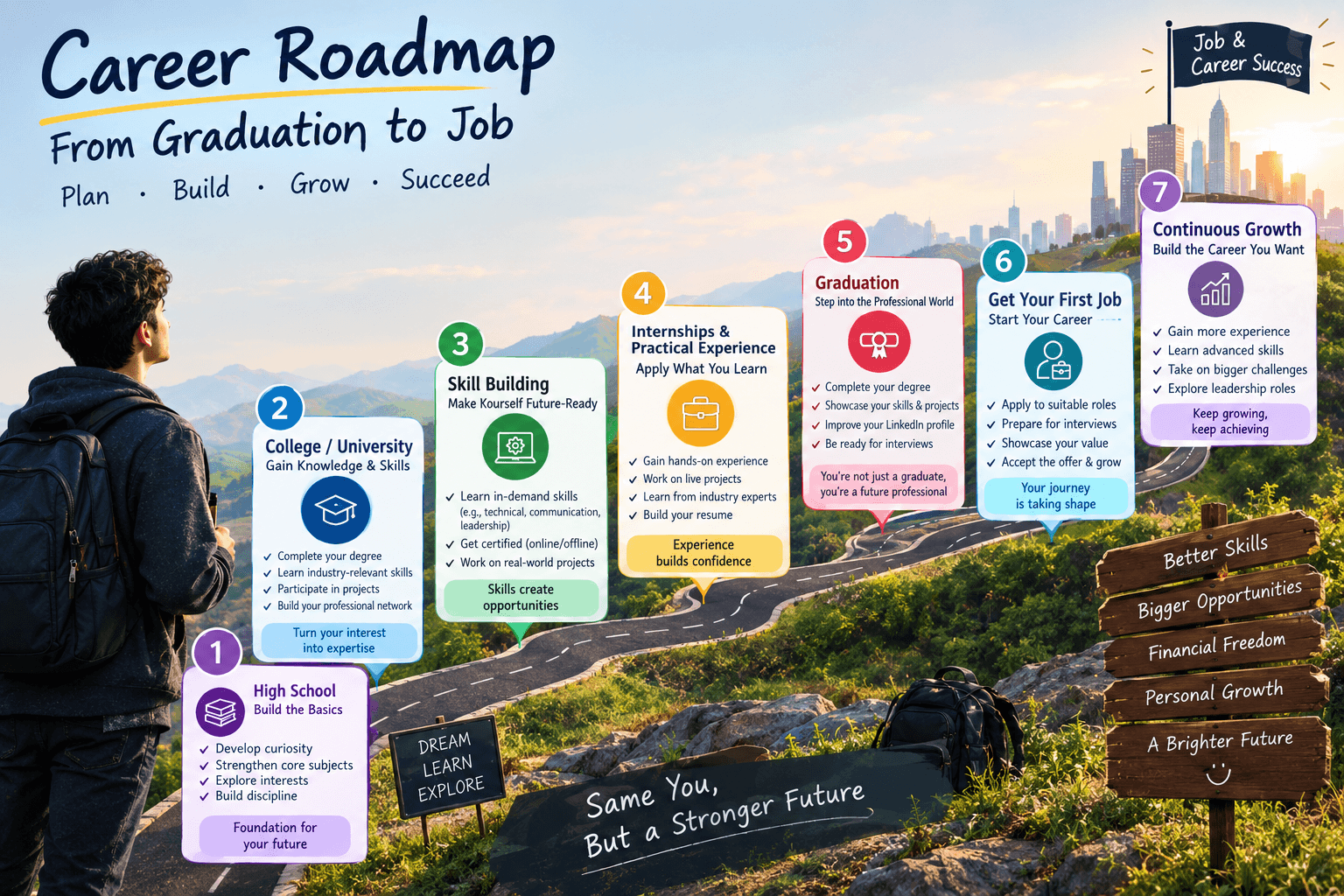 Career roadmap from graduation to the first job
