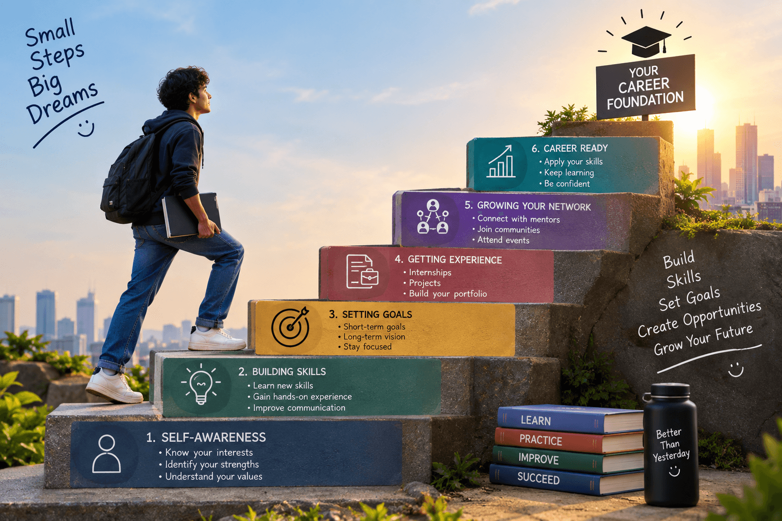 Building skills and a career foundation step by step
